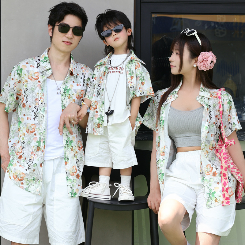 Holiday Look Parent-child Flor - Plant Parent Shirt 评论和价格