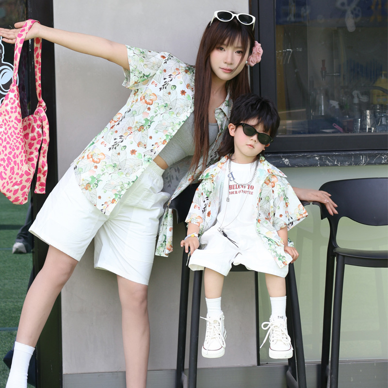 Holiday Look Parent-child Flor - Plant Parent Shirt 评论和价格