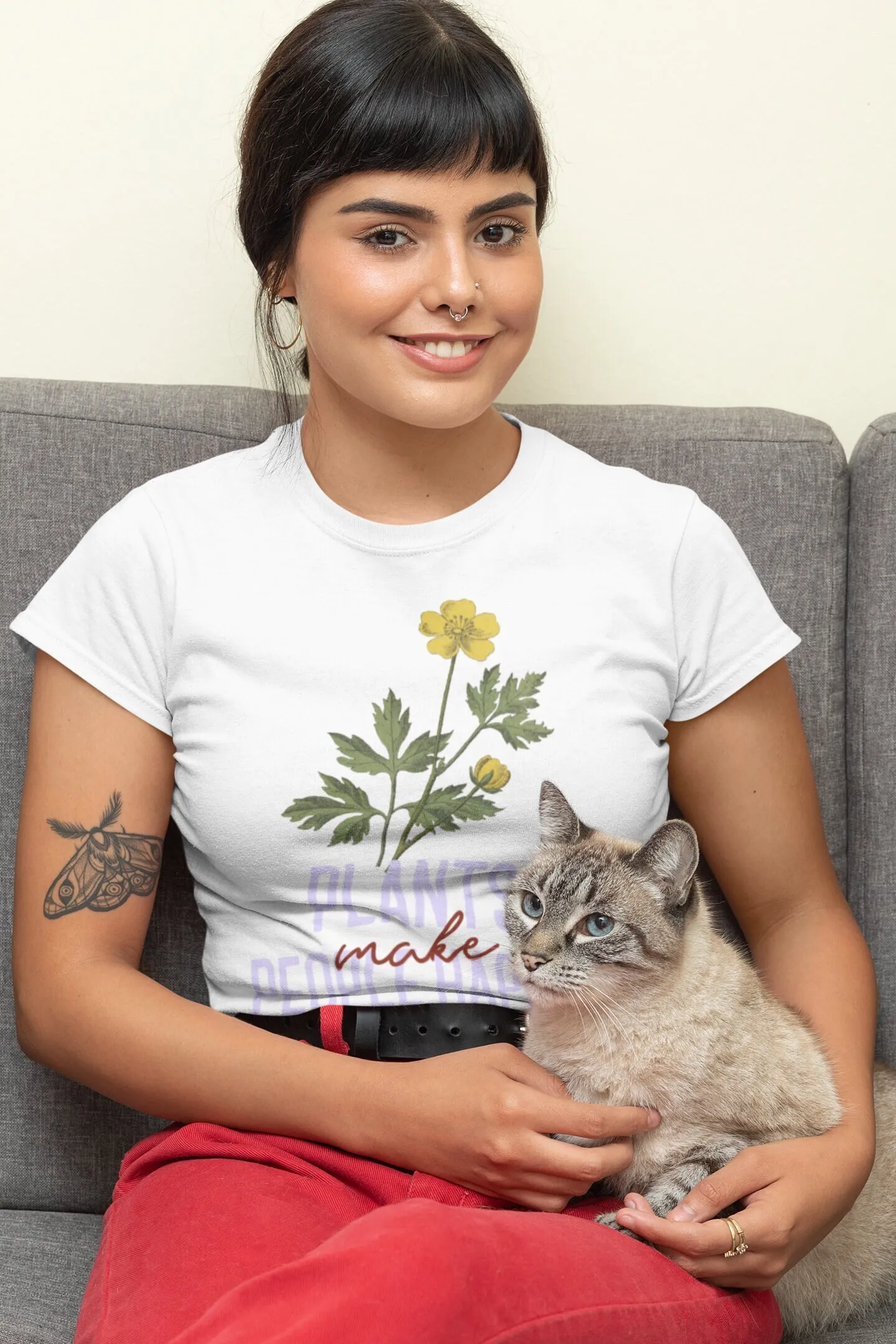 Plants Make People Happy Inspi - Plant Parent Shirt 评论和价格